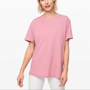 All Yours Boyfriend Tee- Pink Taupe